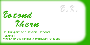 botond khern business card